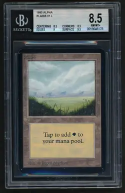 ***BGS 8.5 Quad++ Alpha Plains V1*** MTG Alpha Magic Kid Icarus - Image 1
