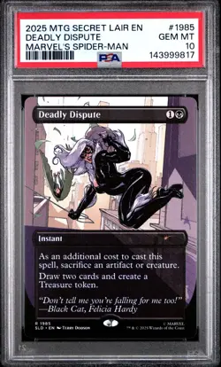 PSA 10 2025 MTG SECRET LAIR 1985 DEADLY DISPUTE MARVEL'S SPIDER-MAN NON FOIL - Image 1