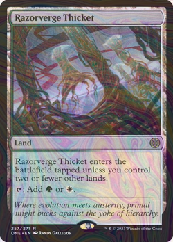 Foil Razorverge Thicket - Phyrexia: All Will Be One | MTG Card - Image 1