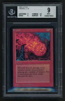 ***BGS 9 Alpha Fireball*** MTG Alpha Magic Kid Icarus - Image 1