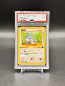 2000 POKEMON TEAM ROCKET 1ST EDITION #53 DRATINI PSA 9 - Image 1