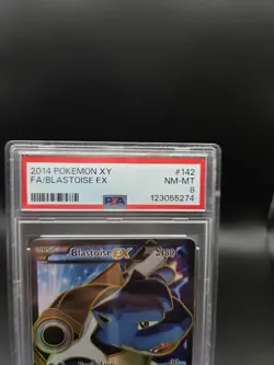 2014 POKEMON XY #142 FULL ART/BLASTOISE EX PSA 8 - Image 2