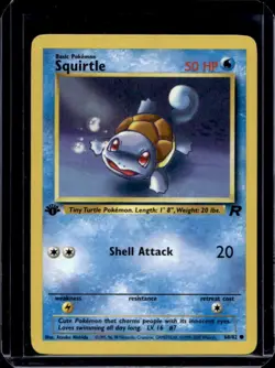 2000 Pokemon Team Rocket First Edition Squirtle #68/82 - Image 1