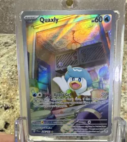 Pokemon TCG Quaxly 206/193 Sv02: Paldea Evolved Illustration Rare Holo 60 HP - Image 1