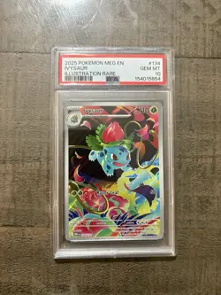 2025 POKEMON MEG EN-MEGA EVOLUTION ILLUSTRATION RARE #134 IVYSAUR PSA 10 - Image 1