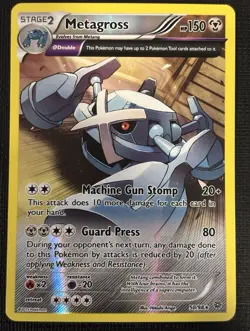 2015 POKEMON XY ANCIENT ORIGINS METAGROSS 50/98 RARE REVERSE HOLO - Image 1