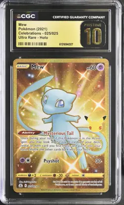 Pokemon Celebrations Mew 025/025 Ultra Rare CGC 10 Pristine - Image 1