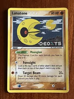 Lunatone 36/107 Reverse Holo EX Deoxys Pokemon TCG - Image 1