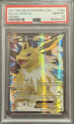 2017 PSA 10 POKEMON MEGA POWERS COLLECTION FULL ART JOLTEON EX PROMO 💫 - Image 1