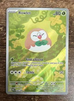 Pokemon TCG: Perfect Order Rowlet Full Art Illustration Rare 090/088 Holo NM - Image 1