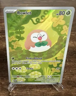 Pokemon TCG: Perfect Order Rowlet Full Art Illustration Rare 090/088 Holo NM - Image 3