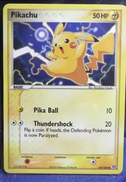 2005 Pokemon EX Emerald Pikachu #60/106 - S3Y-SDT-71B- EX+/NM - Image 1