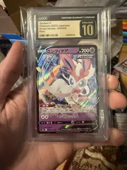 Sylveon V 040/069 Double Rare Eevee Heroes Pokemon Japanese CGC Pristine 10 - Image 1