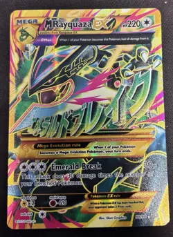 M Rayquaza EX 98/98 Full Art Ultra Rare Holo Pokemon TCG XY Ancient Origins - Image 1