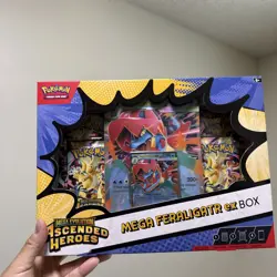 Pokemon Mega Feraligatr ex Ascended Heroes Booster Box Topper English TCG - Image 1