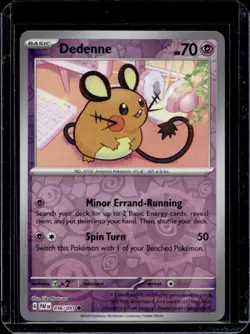 2024 Pokemon Paldean Fates Dedenne Reverse Holo #036/091 - Image 1