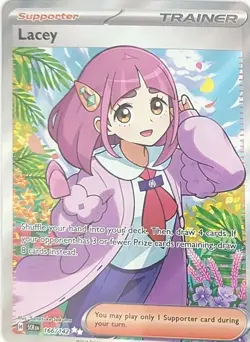 Pokemon TCG - Holofoil Lacey Ultra Rare 166/142 NM SCR - Image 1