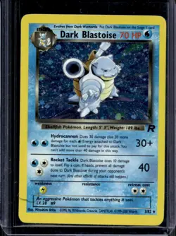 2000 Pokemon Team Rocket Dark Blastoise Holo #3/82 - Image 1