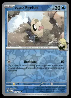 Cynthia's Feebas 052/182 Common Destined Rivals Pokemon Reverse Holo NM - Image 1