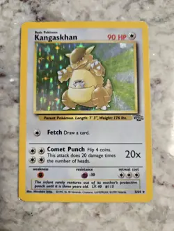 Kangaskhan 5/64 Rare Holo Jungle Set Pokemon Vintage LP - Image 1