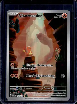 2023 Pokemon SV 151 Charmander Illustration Rare #168/165 - Image 1