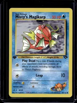 2000 Pokemon Gym Challenge 1st Edition Misty's Magikarp #88/132 - Image 1