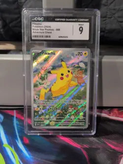 Pokemon 2024 SVP EN-SV Black Star Promo #088 Pikachu CGC 9 - Image 1