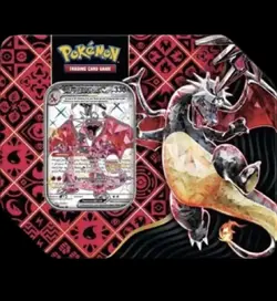 Pokemon Paldean Fates Tin - Charizard eX - Sealed Tin (5 Packs + Promo) - Image 1