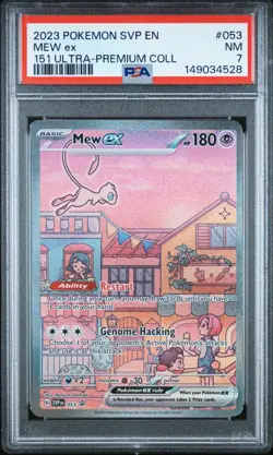 PSA 7 2023 POKEMON SVP EN-SV PROMO 053 MEW EX 151 ULTRA PREMIUM COLLECTION - Image 1