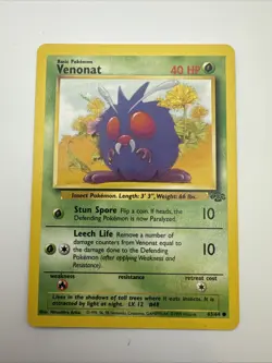 Pokemon TCG Jungle Venonat Card 63/64 LP Condition - Image 1