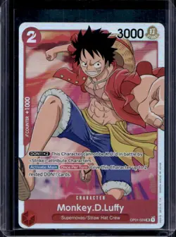 2022 One Piece Romance Dawn Monkey.D.Luffy Super Rare #OP01-024 - Image 1