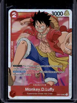 2022 One Piece Romance Dawn Monkey.D.Luffy Super Rare #OP01-024 - Image 1