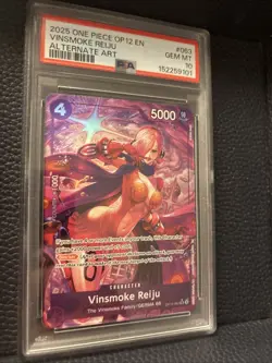 2025 ONE PIECE OP12-LEGACY OF THE MASTER ALTERNATE ART VINSMOKE REIJU PSA 10 - Image 1