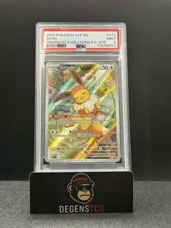 Eevee Pokemon Center Exclusive ETB 173 Scarlet & Violet Promo Cards Holo PSA 9 - Image 1