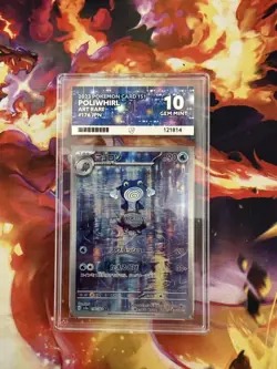 Poliwhirl Pokemon TCG Card 176/165 Scarlet Violet 151 Japanese Ace Gem Mint 10 - Image 1