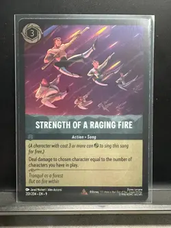 Disney Lorcana Fabled - Cold Foil: Strength of a Raging Fire- 201/204 - Image 1