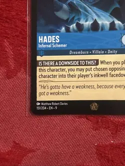 Disney Lorcana Fabled - Hades - Infernal Schemer - 151/204 Legendary - Image 4