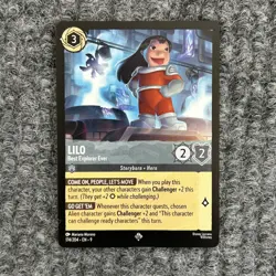 Disney Lorcana Fabled Lilo Best Explorer Ever 174/204 Super Rare NM - Image 1