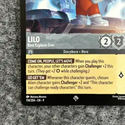 Disney Lorcana Fabled Lilo Best Explorer Ever 174/204 Super Rare NM - Image 4