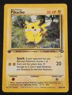 Pokemon TCG Pikachu [W Stamped] 60/64 WOTC Promo Unplayed NM+ - Image 1