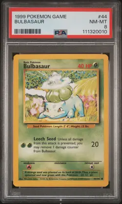 Bulbasaur 1999 Pokemon Game #44 PSA 8 NEW SLAB - Image 1