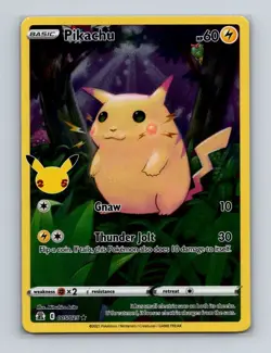 Pikachu 005 2021 Pokemon Celebrations Classic Holo Rare Card LP - Image 1