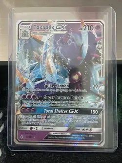 Pokemon TCG Toxapex GX Ultra Rare Card Guardians Rising 57/145 - Image 1
