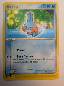 Mudkip 60/109 Pokemon Ruby and Sapphire E-Reader Vintage Trading Card - Image 1