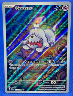 Pokemon TCG Greavard Scarlet Violet Base Set Illustration Rare Card 214/198 NM+ - Image 1