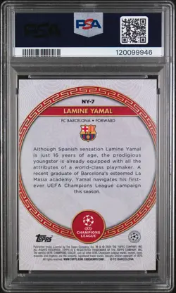 2023-24 TOPPS JADE EDITION UCC CHINESE NEW YEAR LAMINE YAMAL ROOKIE RC PSA 9 - Image 2