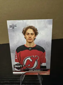 2023-24 UD EXTENDED SERIES 2021 DRAFT LUKE HUGHES #750 NEW JERSEY DEVILS - Image 1
