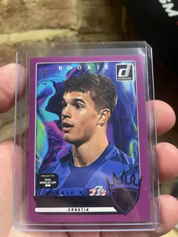 2026 Luka Vuskovic RC /99 Purple Panini Donruss Road to FIFA World Cup Croatia - Image 1