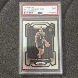 2023-24 Panini Prizm - Victor Wembanyama #136 Silver Prizm (RC) - Image 3