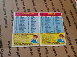 1974 topps football team checklist lot Of 6 Cards. Pr-g. Shipping pwe - Image 3